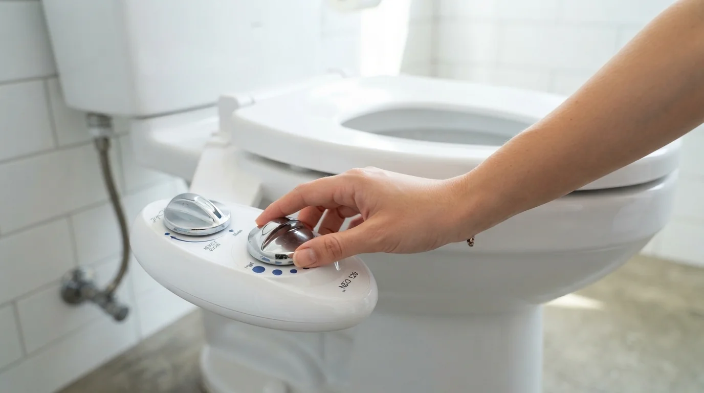 LUXE Bidet NEO 120 accessoire bidet pour cuvette wc buse autonettoyante eau froide
