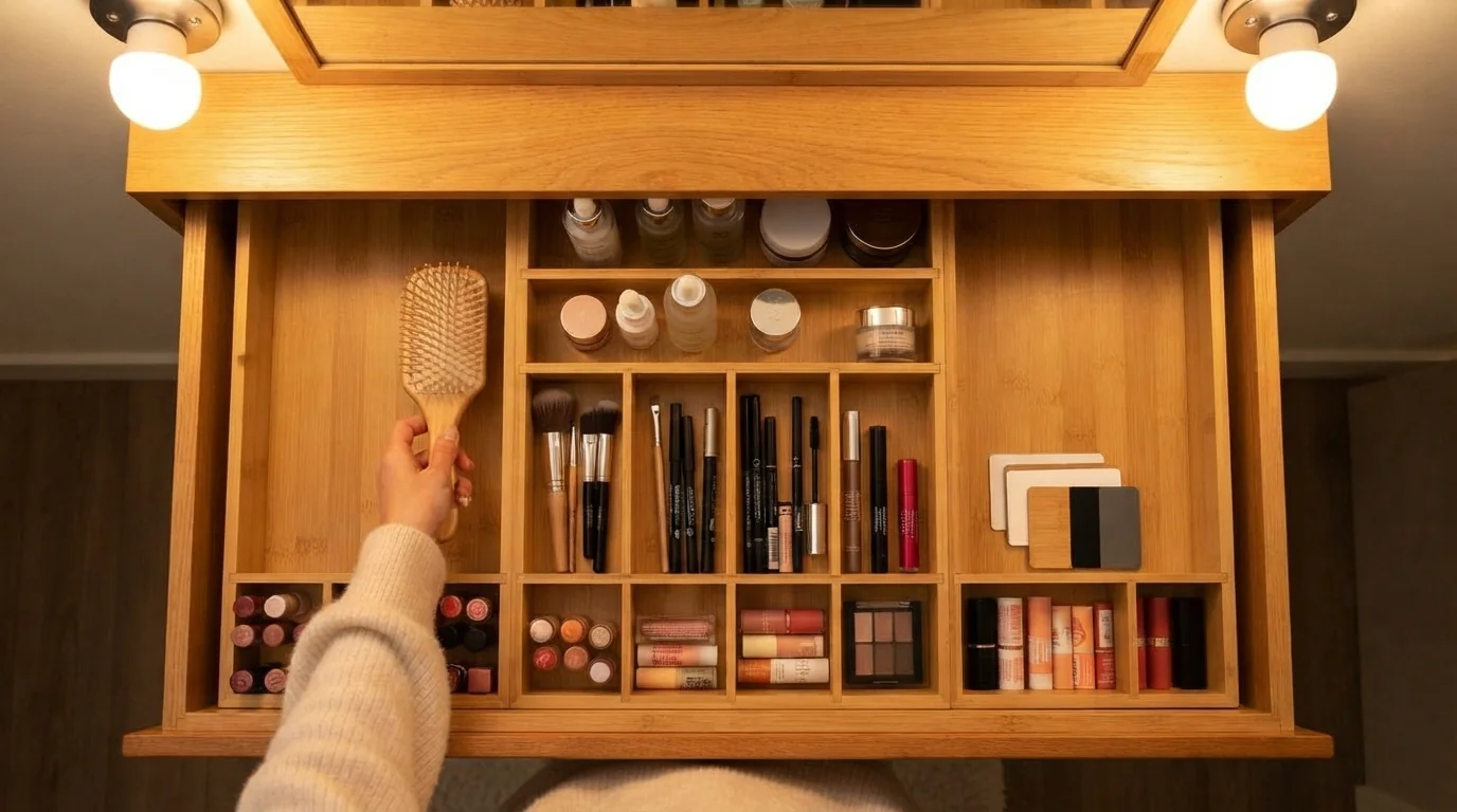 ROYAL CRAFT WOOD organiseur de tiroir extensible en bambou salle de bain maquillage