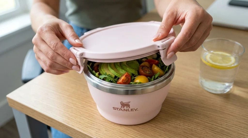 Bol hermétique en acier inoxydable Stanley Stay-Fresh avec couvercle à 4 loquets étanches