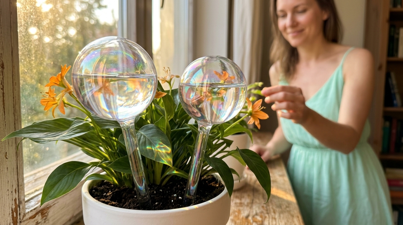 MENGBEI globes arrosage automatique 500ml pour plantes interieur et vacances